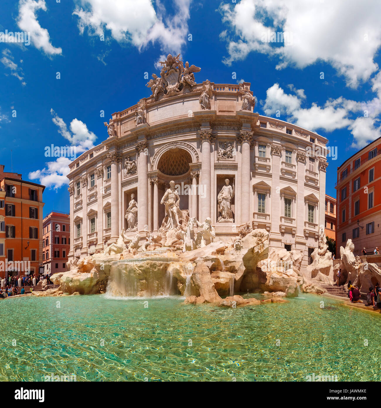 La fontana di Trevi o la Fontana di Trevi a Roma, Italia Foto Stock