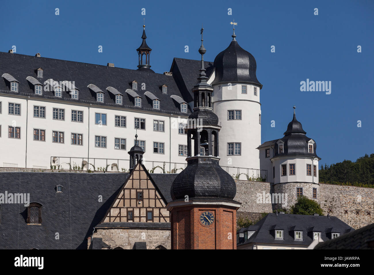 Stolberg im Harz Blick Zum Schloss Foto Stock