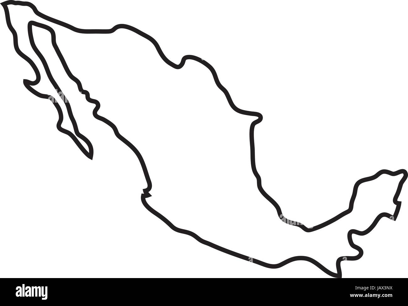 Messico Mappa del paese Illustrazione Vettoriale