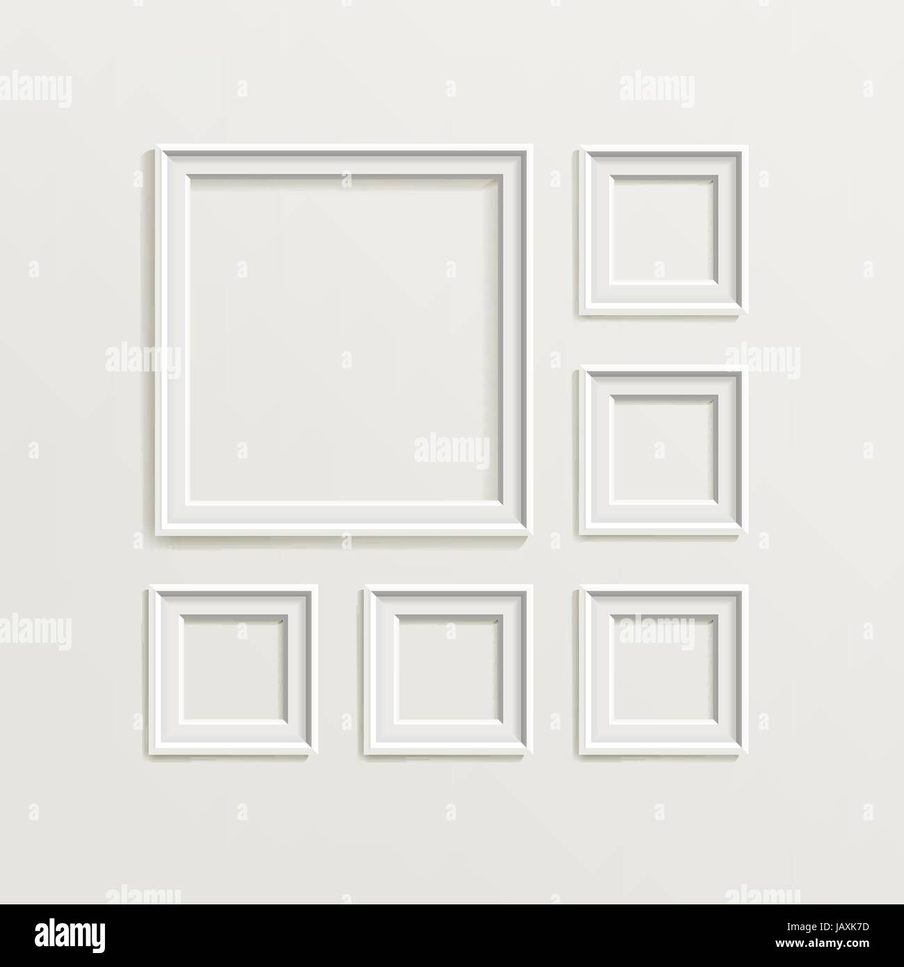 Blank Picture Frame composizione modello di vettore di set Illustrazione Vettoriale