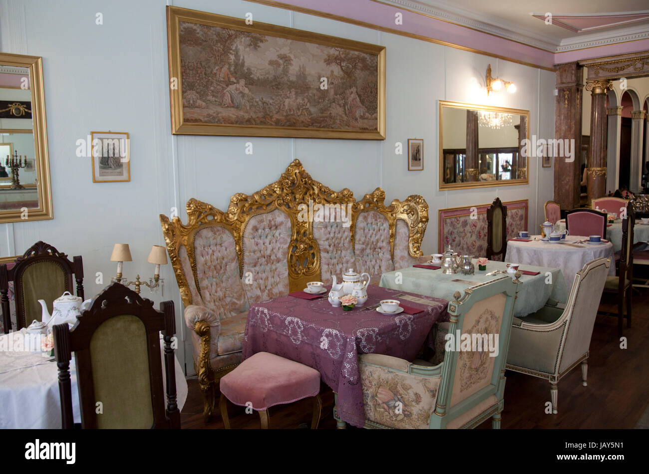 Jóia Coroa da sala da tè sulla Rua das Flores in Porto - Portogallo Foto Stock