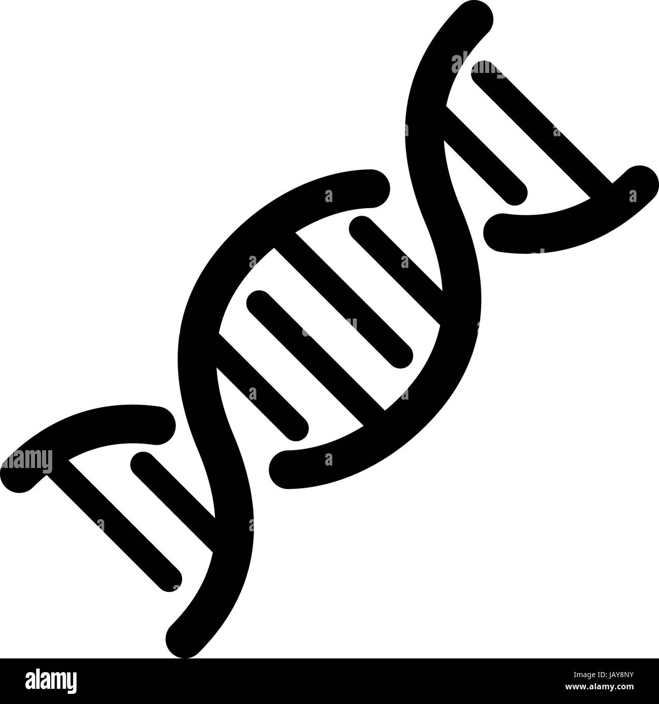 DNA e Servizi medici icona. Design piatto. Illustrazione Vettoriale