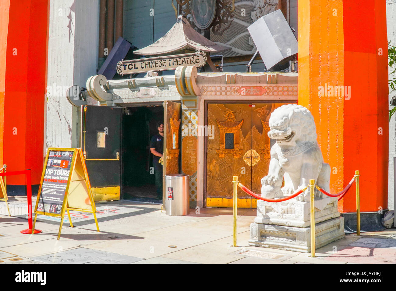 Ingresso di TCL Chinese Theatre di Hollywood - Los Angeles - California Foto Stock