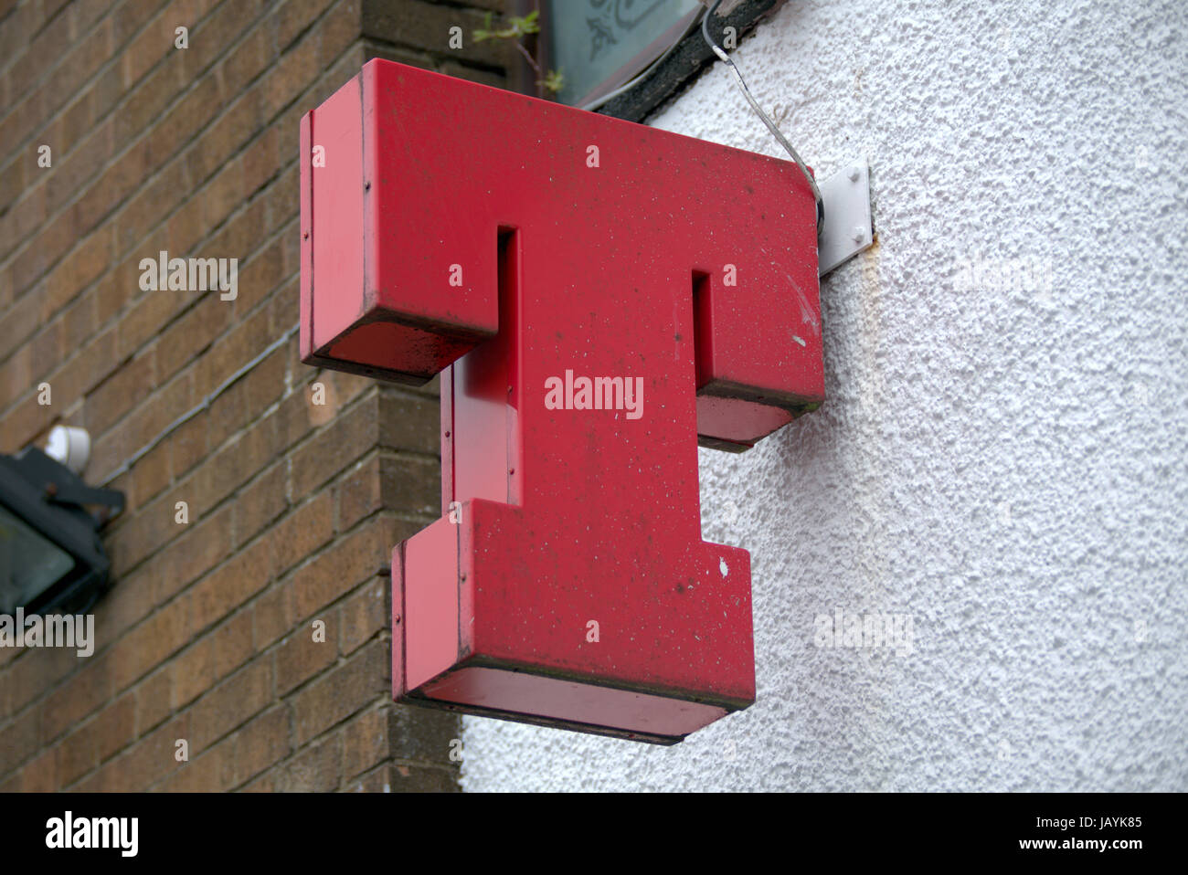 Tennents lager segno vintage T birreria beer pub logo Foto Stock