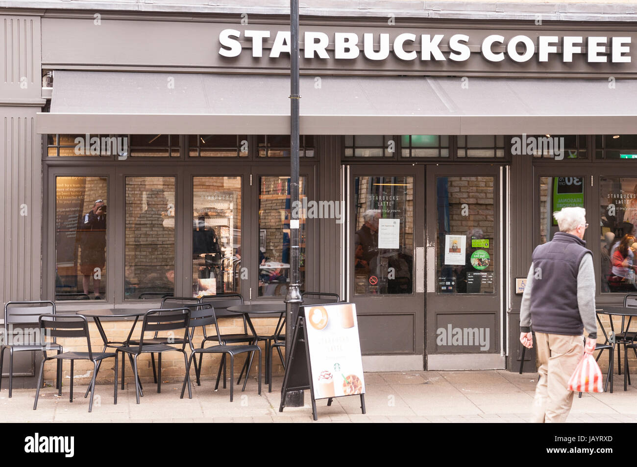Starbucks Coffee shop store in Ely , Cambridgeshire , Inghilterra , Inghilterra , Regno Unito Foto Stock