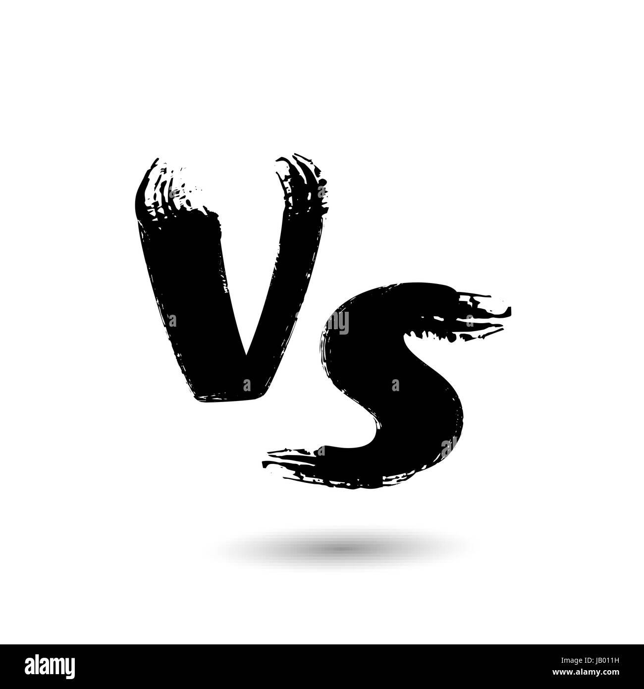 Rispetto al segno del vettore. VS lettere isolati su sfondo bianco. Sullo sfondo la concorrenza. Lotta confronto Design Illustrazione Vettoriale