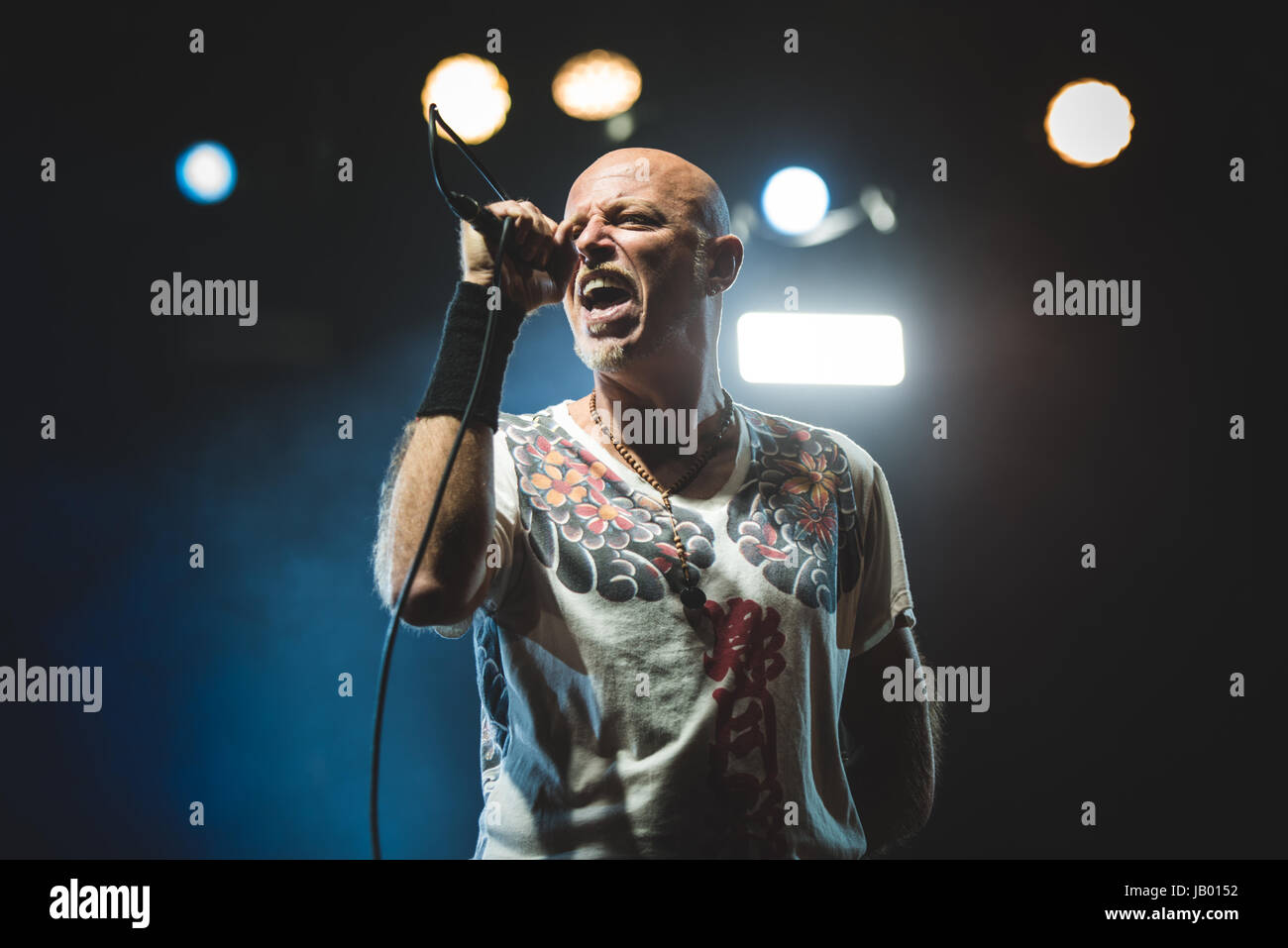 9 settembre 2015: il rock band italiana negrita performing live sul palco del festival ritmika 2015 a Moncalieri foto: cronos/alessandro bosio Foto Stock