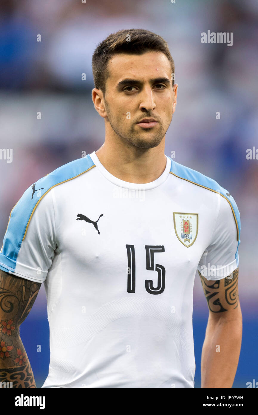 Matias Vecino (URU), 7 giugno 2017 - Calcio : internazionale amichevole tra Italia 3-0 Uruguay presso Allianz Riviera a Nizza, in Francia. (Foto di Maurizio Borsari/AFLO) Foto Stock