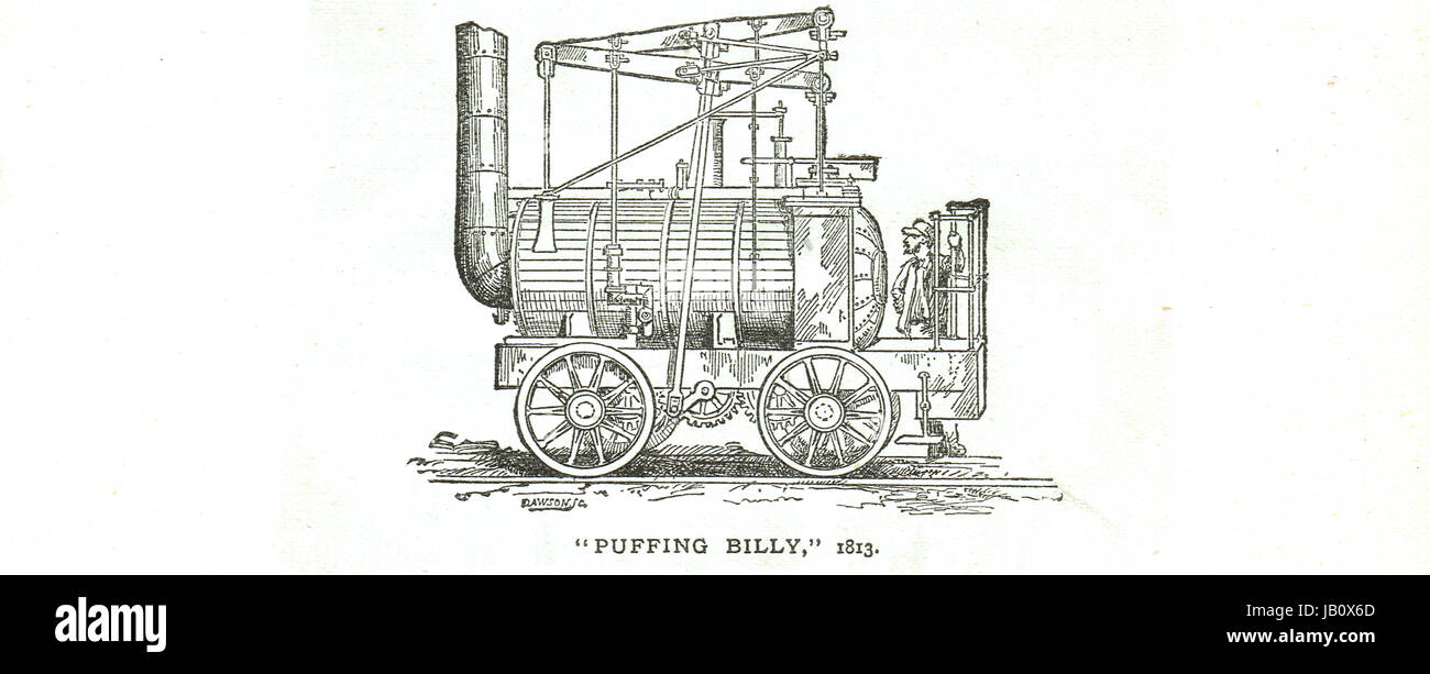 Il Puffing Billy locomotiva a vapore 1813 Foto Stock