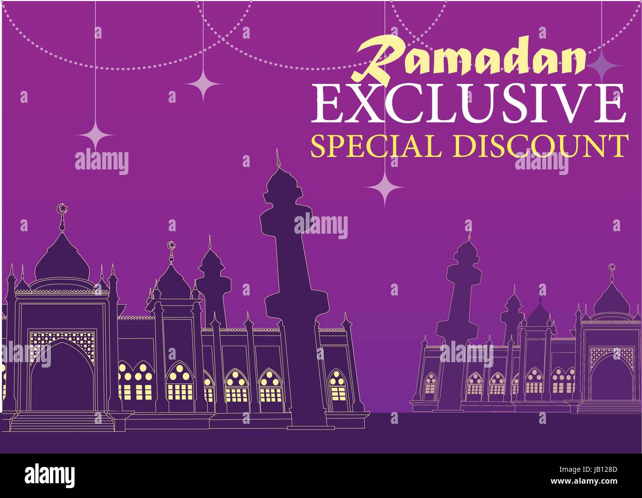 Abstract creativi per il ramadan esclusivo sconto speciale, vendita banner - illustrazione vettoriale Illustrazione Vettoriale