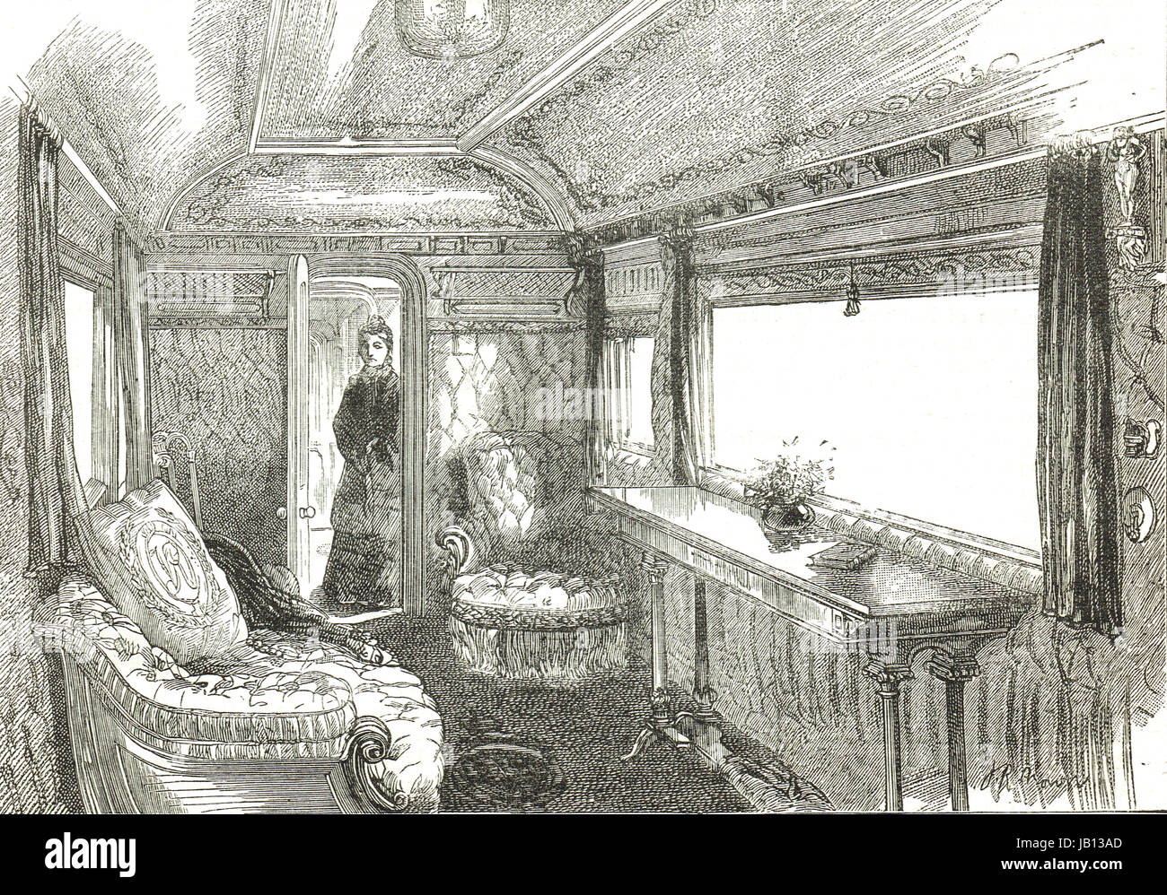 La regina Victoria del treno 3 volumi carrello Foto Stock