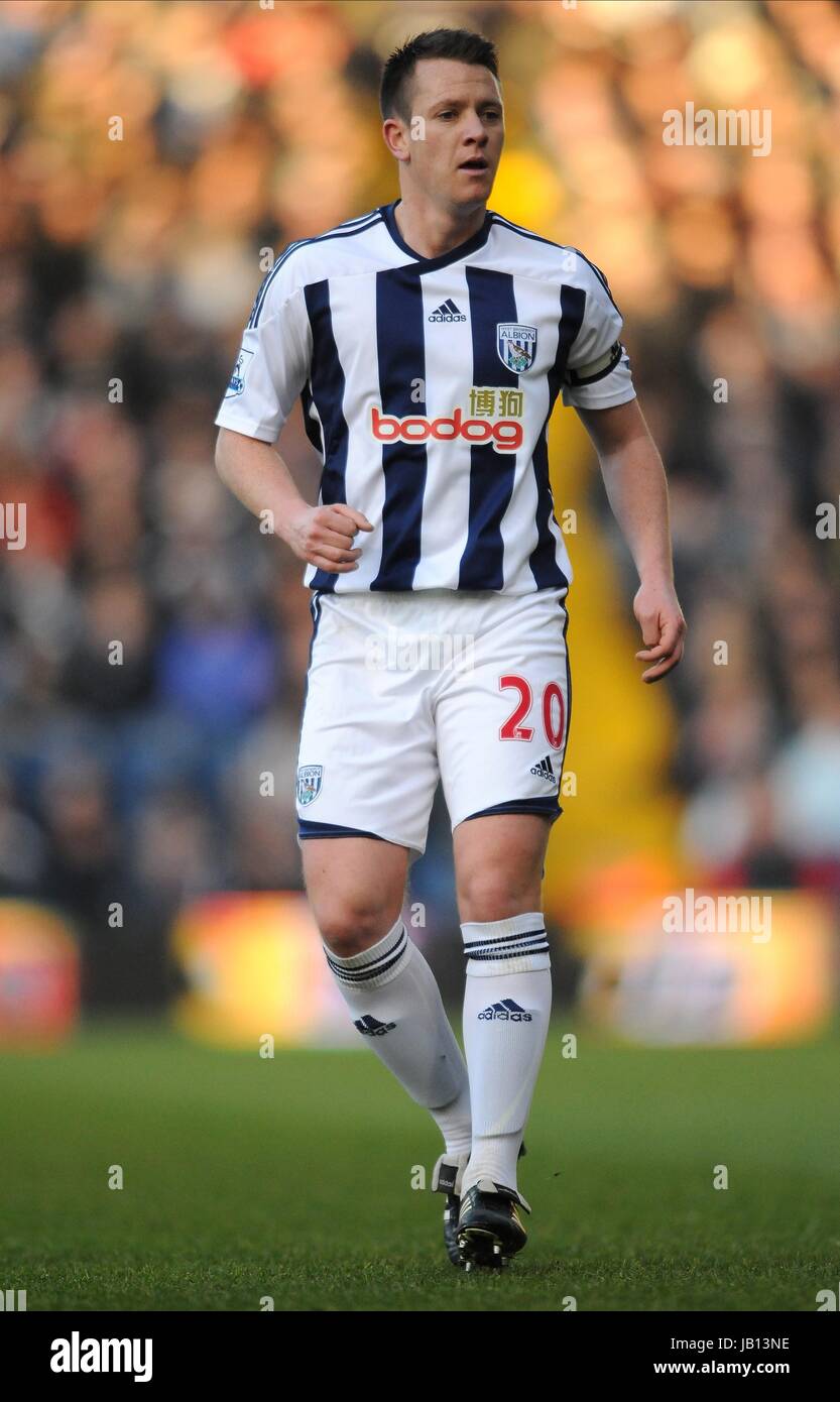 NICKY SHOREY West Bromwich Albion FC West Bromwich Albion FC THE HAWTHORNS Birmingham Inghilterra 14 Gennaio 2012 Foto Stock