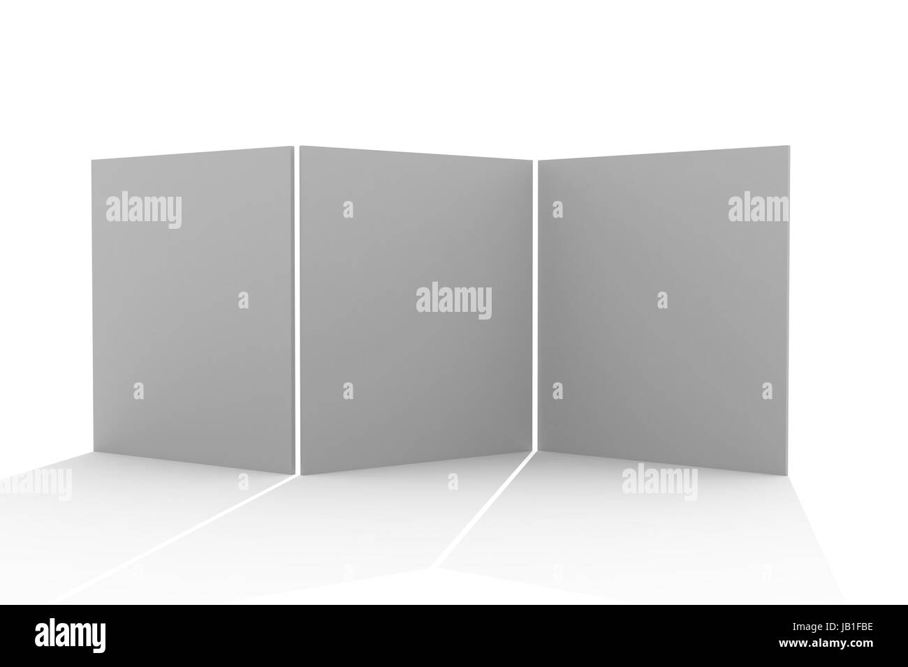 Svuotare il flyer carte su sfondo bianco. Foto Stock