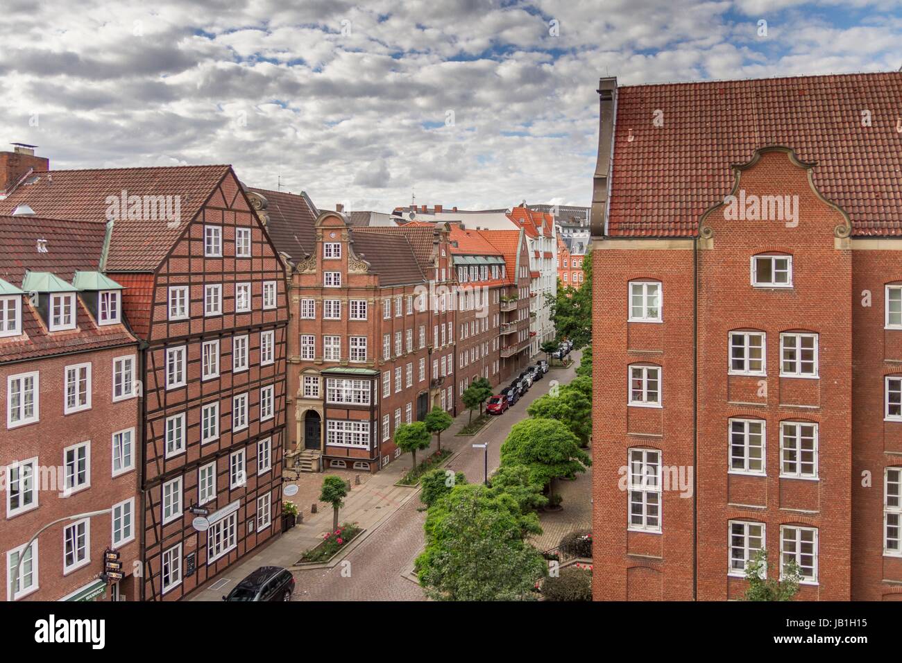 Random street a Amburgo, Germania Foto Stock