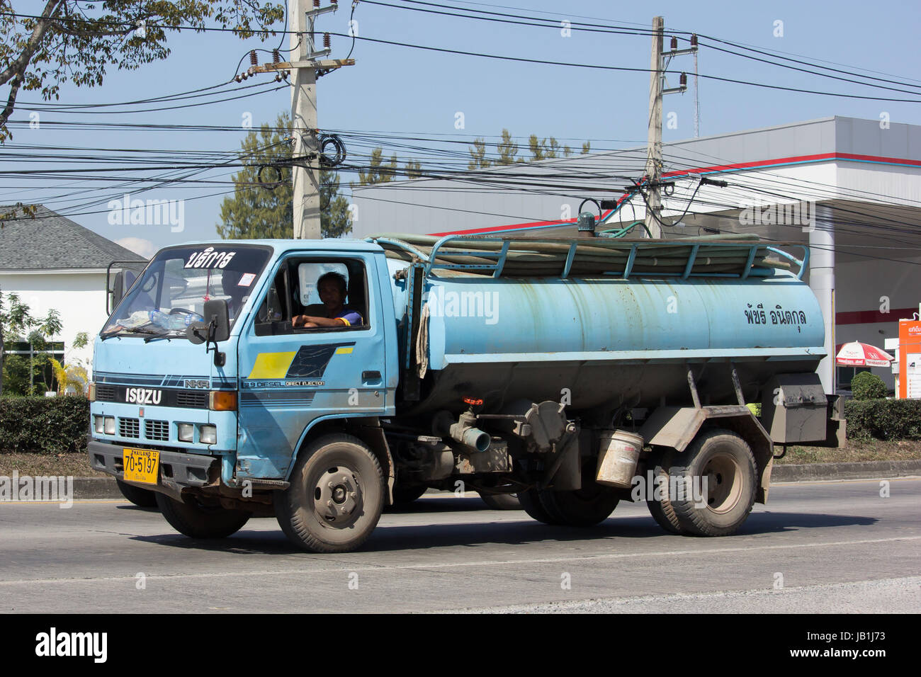 CHIANG MAI, Thailandia - gennaio 24 2017: Privato di liquami carrello. Foto di road no.121 circa 8 km dal centro cittadino di Chiangmai, Thailandia. Foto Stock