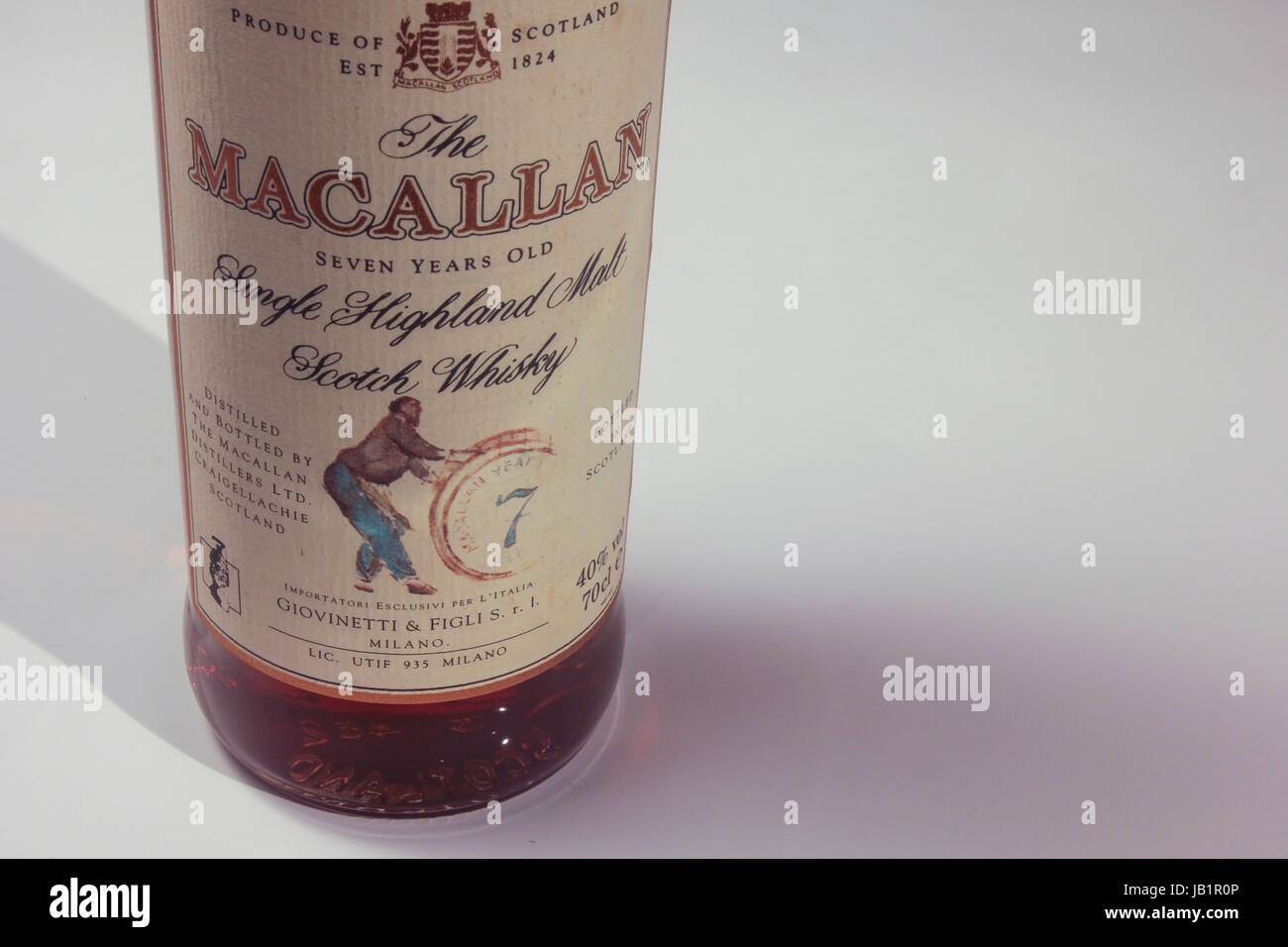 Whisky Macallan 7 anni Foto Stock