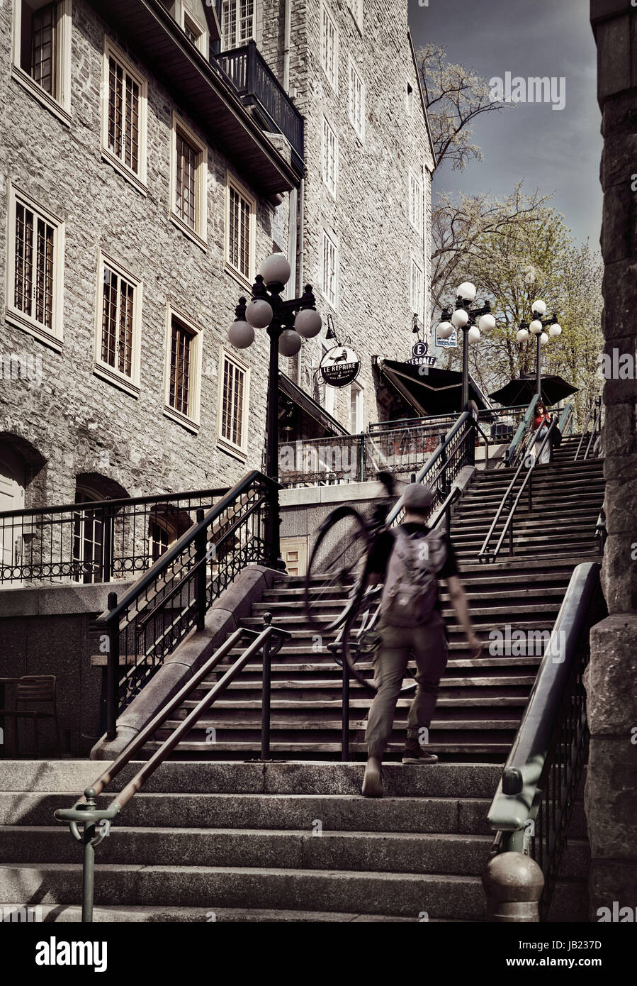 Licenza disponibile presso MaximImages.com splendide case in stile francese nella città vecchia, Quebec City, Canada Foto Stock