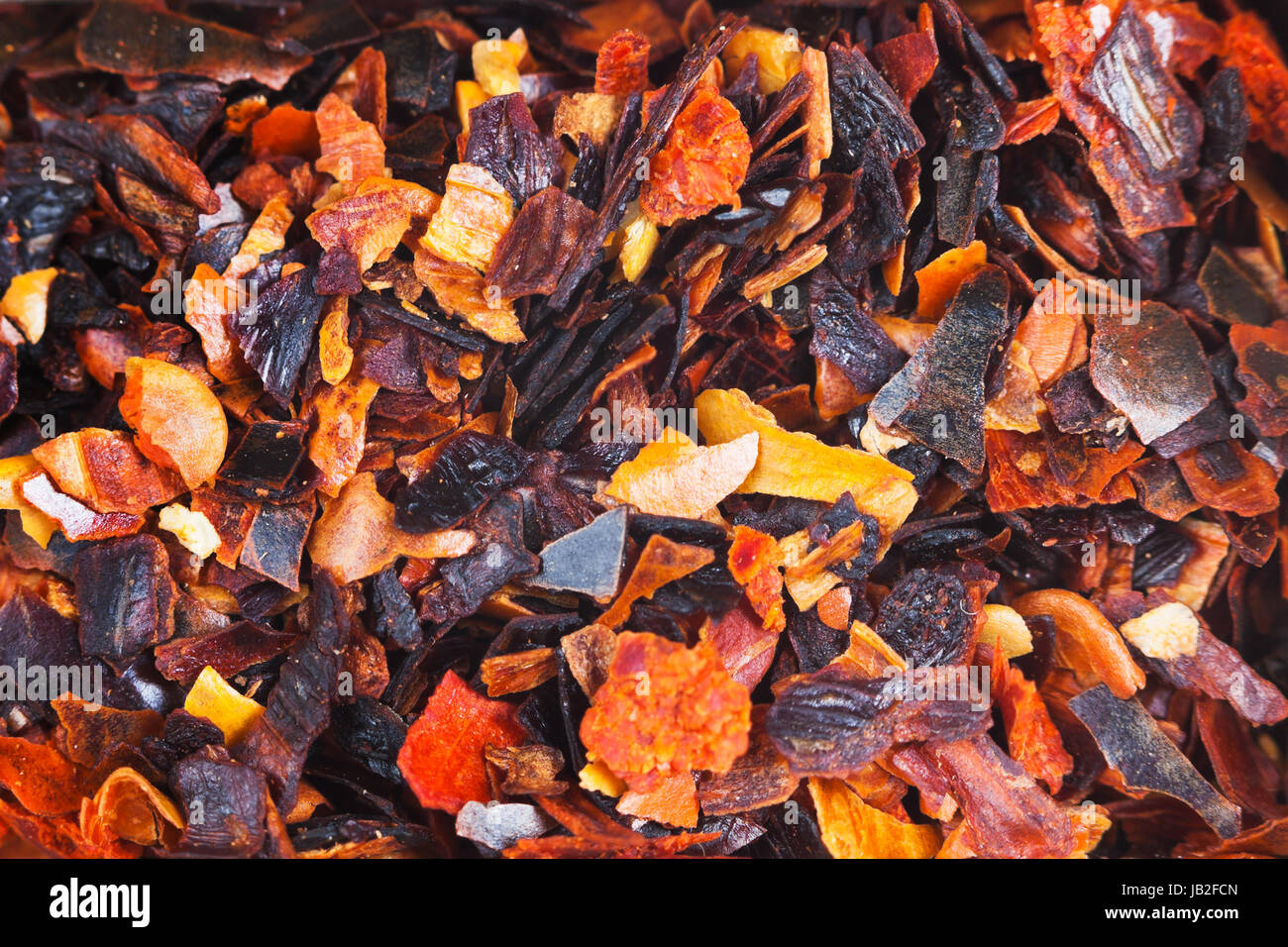 Guajillo spice peperoncino rosso pepe close up Foto Stock