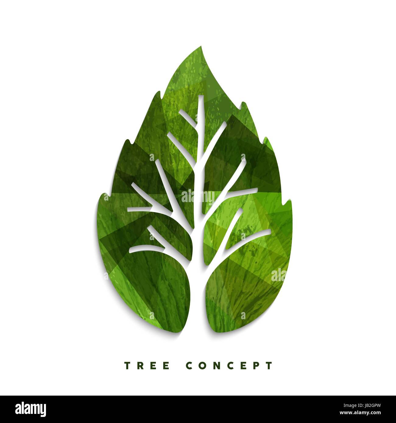 Albero verde foglia texture concept design per la cura per l ambiente o Natura progetto di guida. EPS10 vettore. Illustrazione Vettoriale