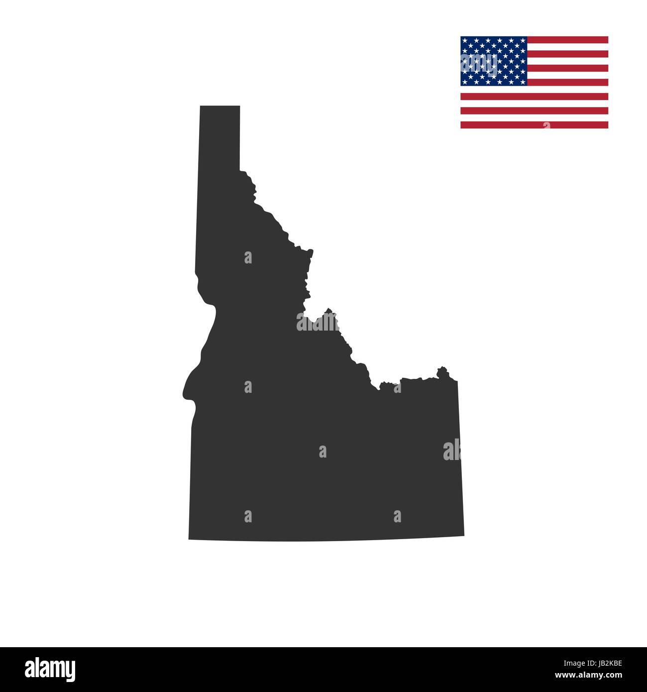 Mappa degli Stati Uniti stato di Idaho Illustrazione Vettoriale