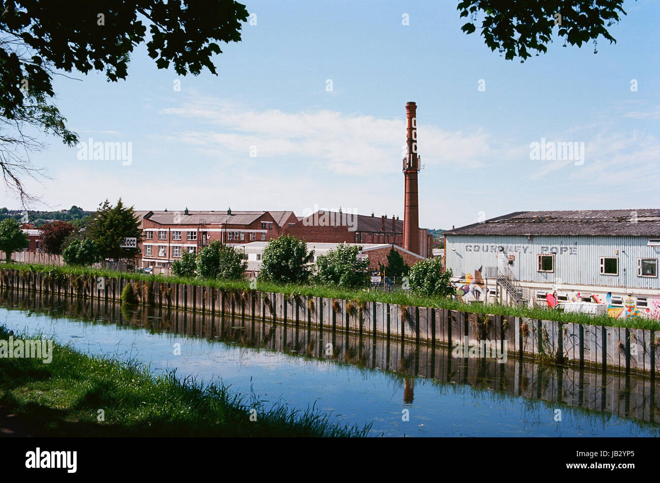 Harringay Warehouse District e il nuovo River, a nord di Londra, Regno Unito Foto Stock