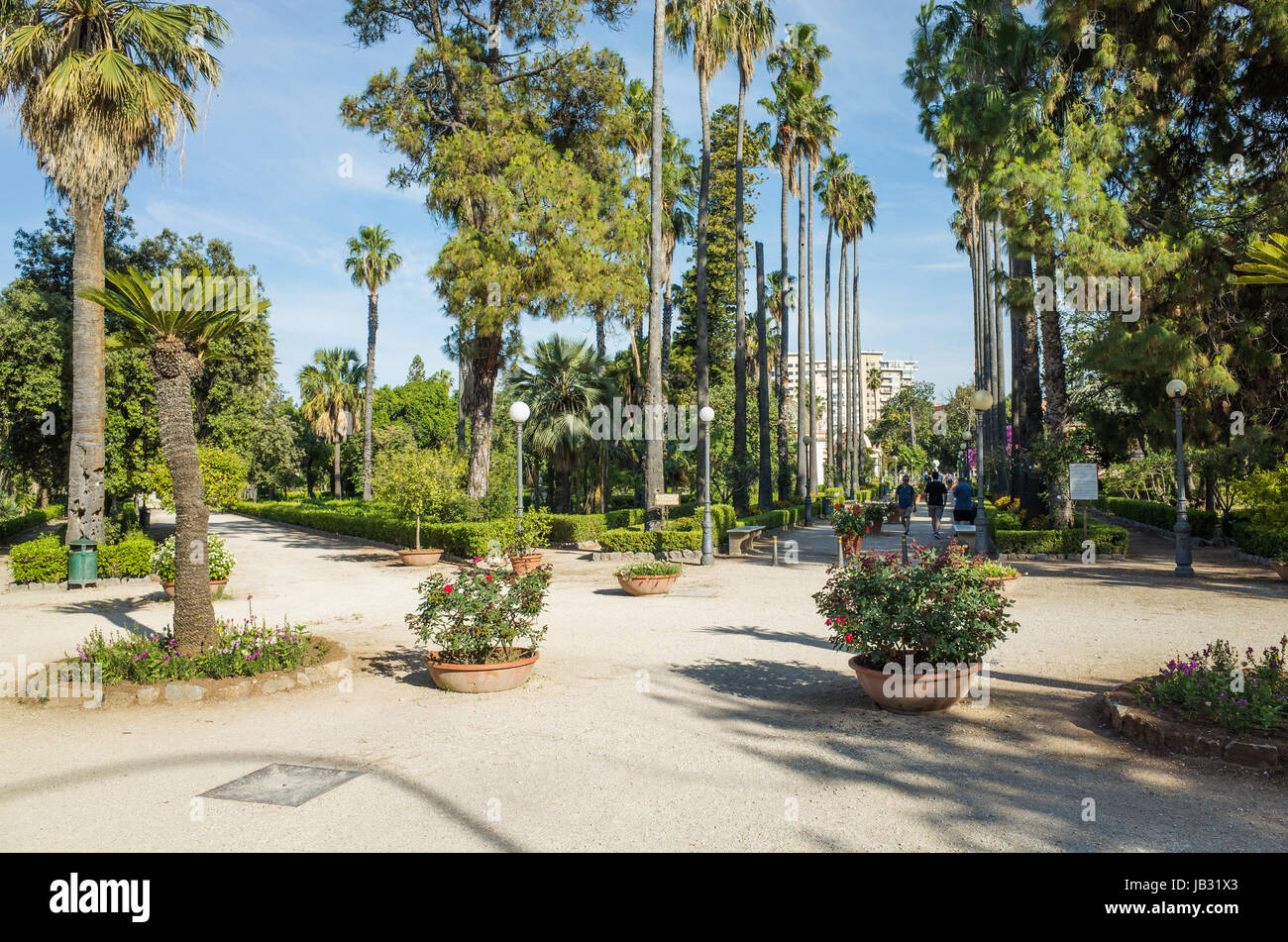 Parco di Villa Giulia a Palermo; Italia Foto Stock