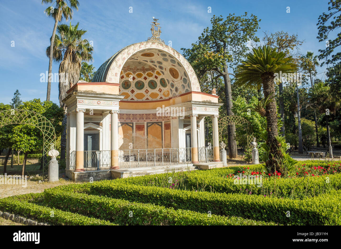 Parco di Villa Giulia a Palermo; Italia Foto Stock