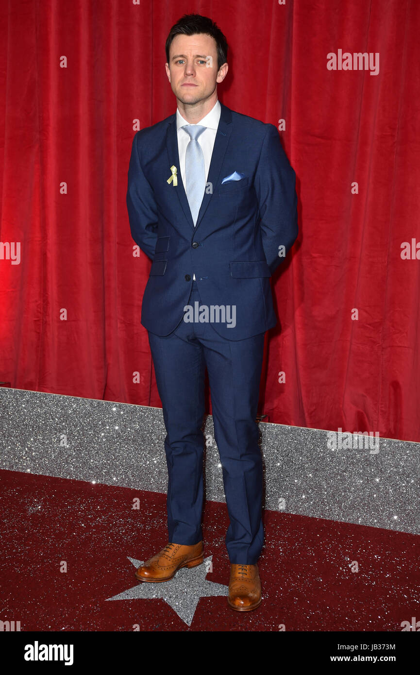 Cerith Flynn frequentando il British Soap Awards 2017 al Lowry, Salford, Manchester. Stampa foto di associazione. Picture Data: Sabato 3 Giugno, 2017. Vedere PA Storia SHOWBIZ sapone. Foto di credito dovrebbe leggere: Matt STANLEY A. CROSSICK/PA FILO Foto Stock