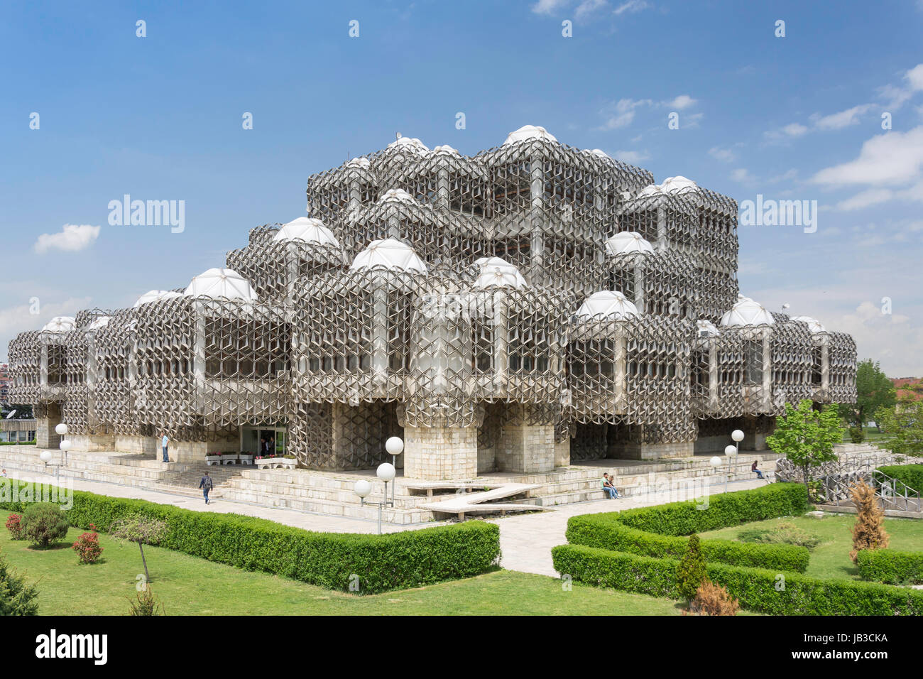 Biblioteca nazionale del Kosovo, Università di Pristina, Pristina, Repubblica del Kosovo Foto Stock