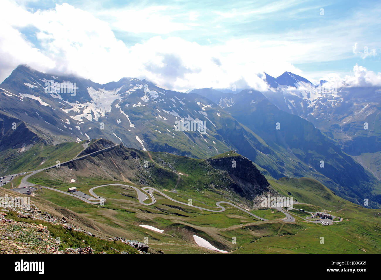 La Strada alpina del Grossglockner Foto Stock