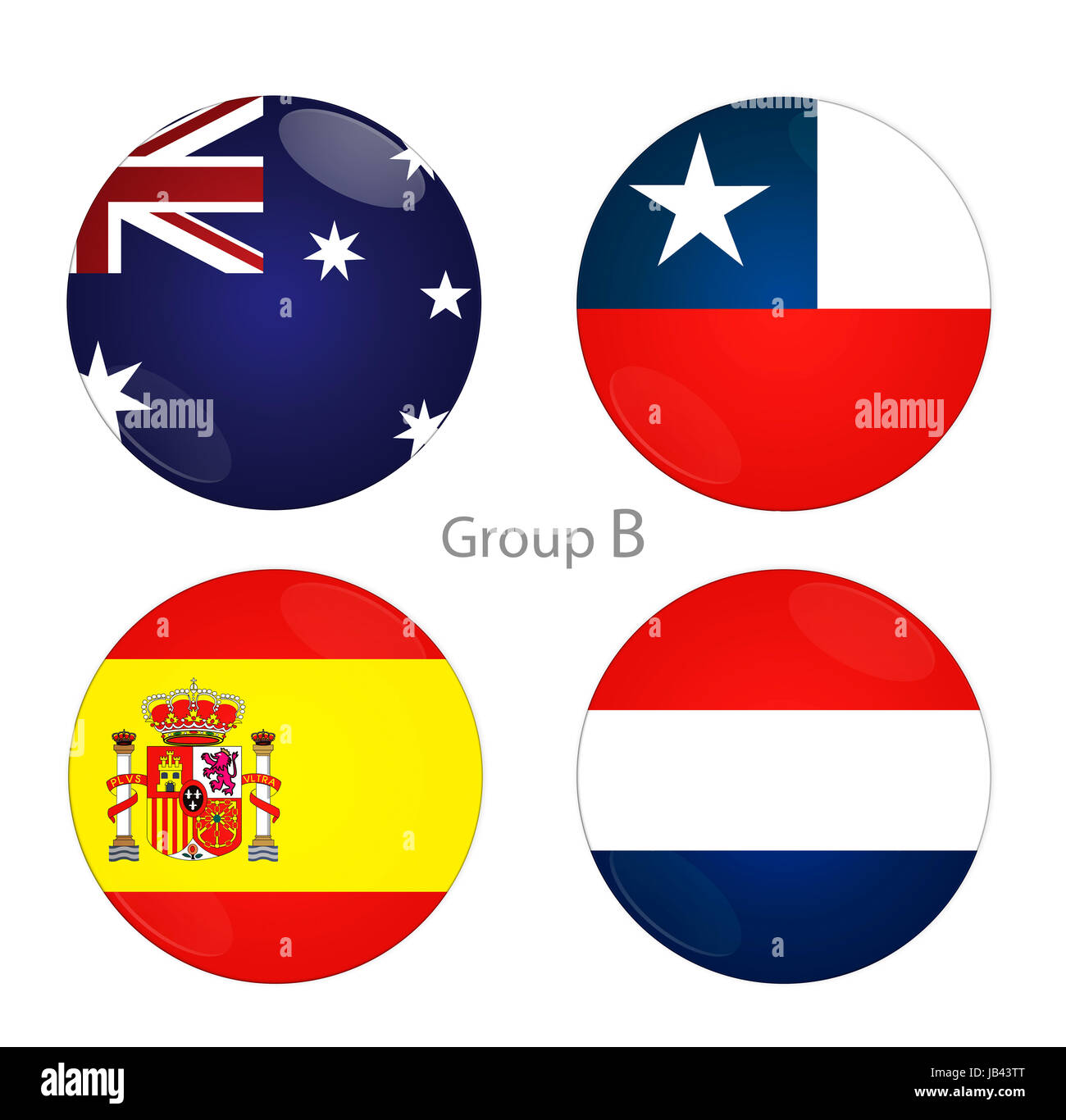 Gruppo B - Australia, Cile, Spagna, Paesi Bassi alla coppa del mondo 2014 Foto Stock