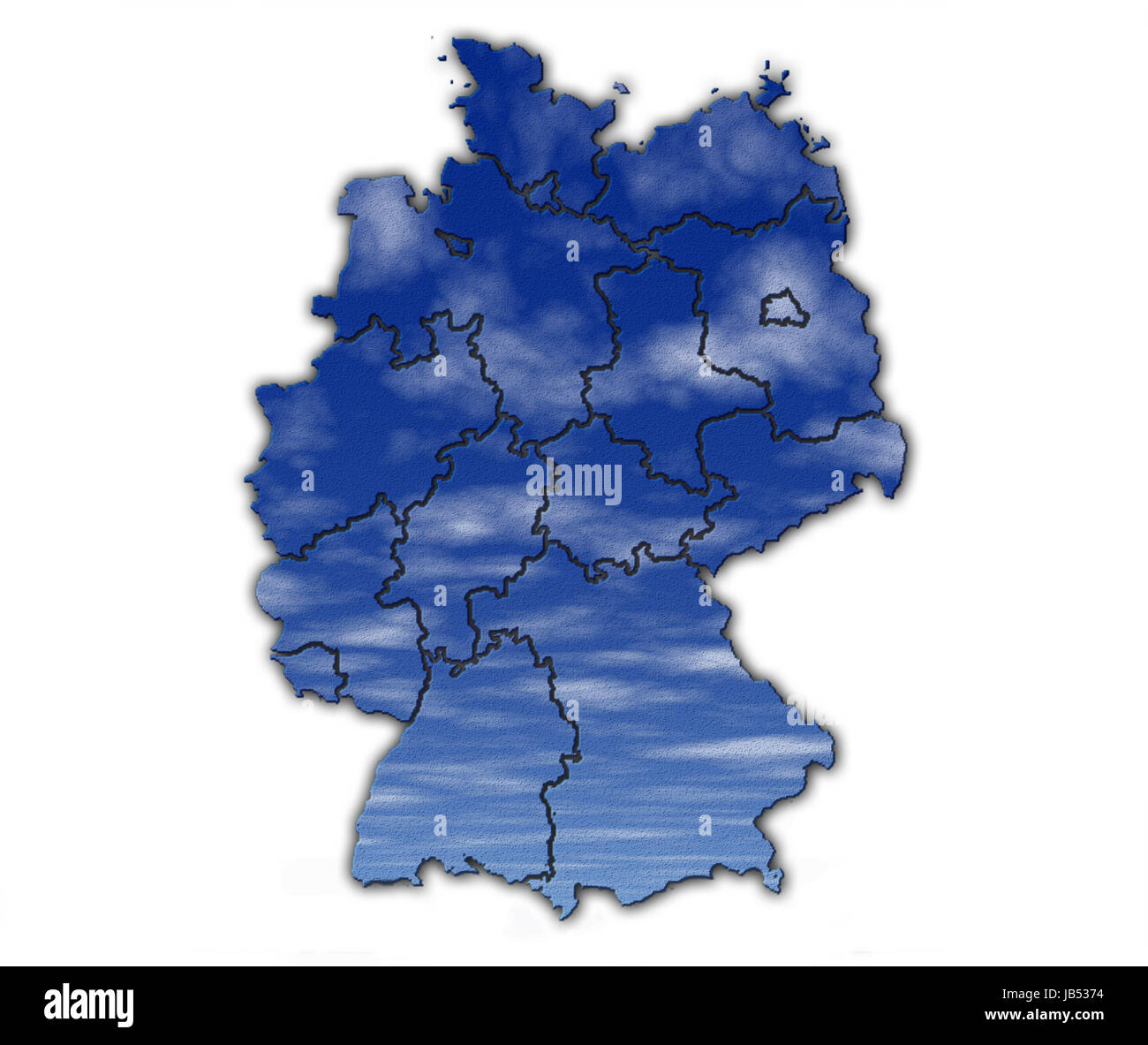 Germania mappa meteo Foto Stock