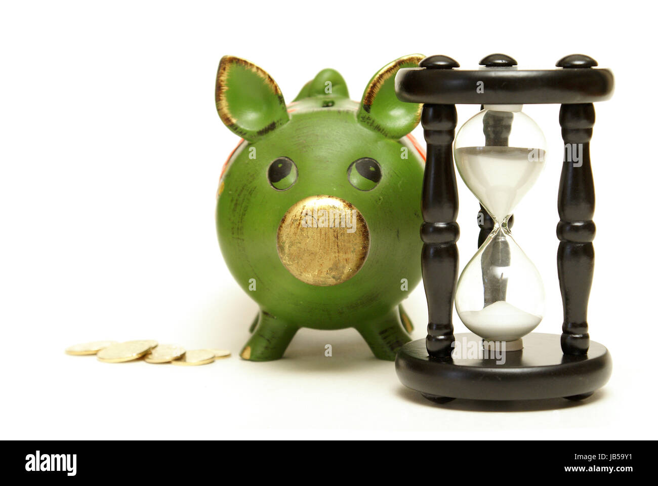 Un concetto basato sul tempo e denaro mangement. Foto Stock