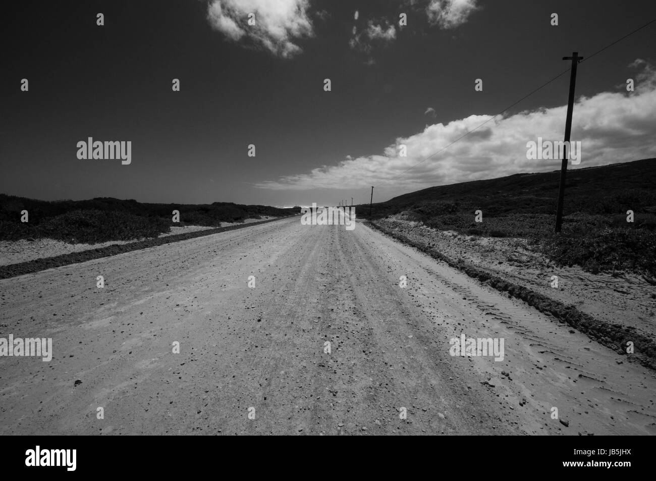 Polverosa strada outback Foto Stock