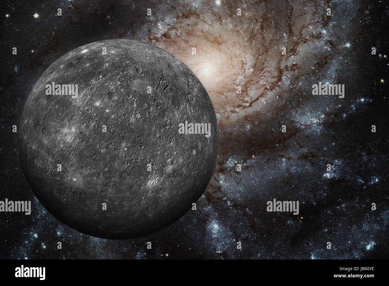 Il sistema solare - Mercurio. È la più piccola e più vicina al sole delle otto pianeti del sistema solare, con un periodo orbitale di circa 88 Terra d Foto Stock