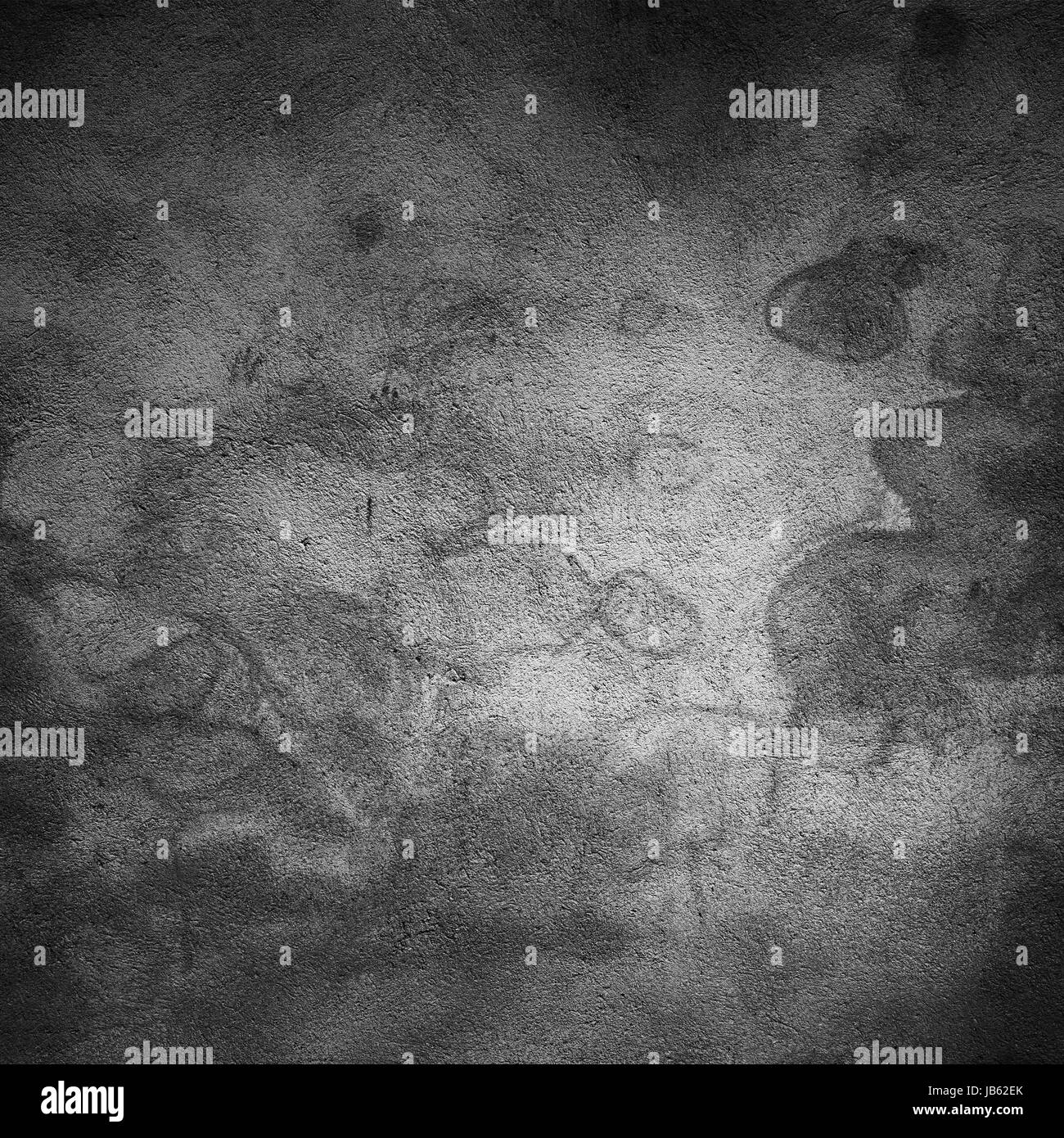 Grigio scuro muro di cemento. Square foto di sfondo texture con vignette effetto ombra Foto Stock