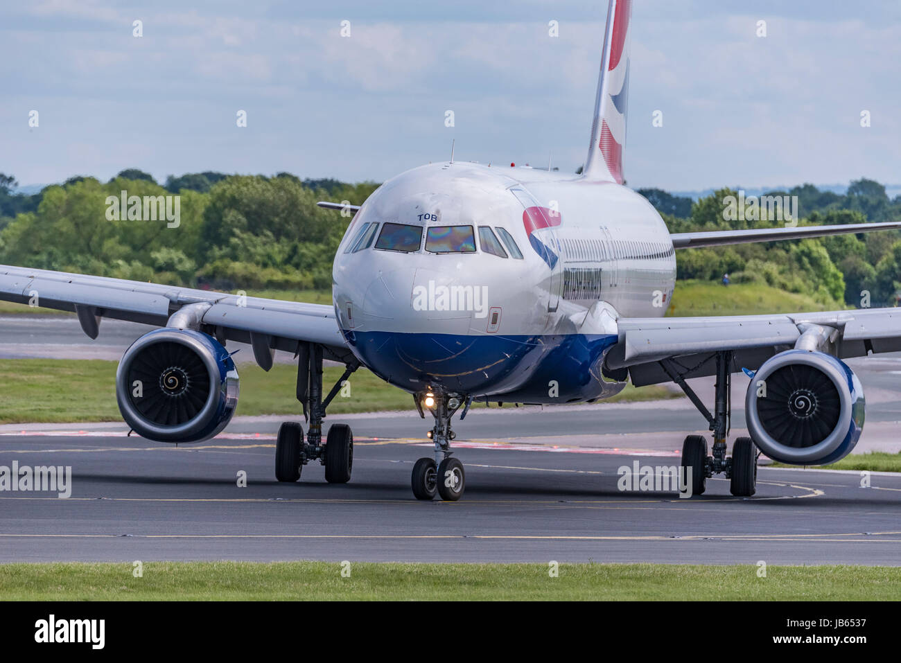Aereo Aeroporto di Manchester British Airways Airbus A320 Foto Stock
