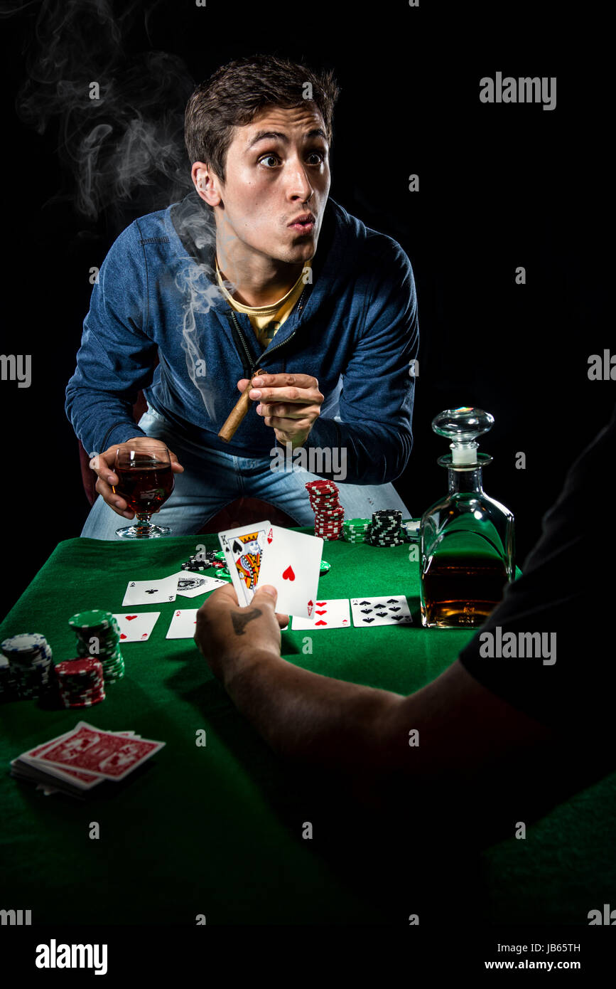 Giocatore d'azzardo Foto Stock