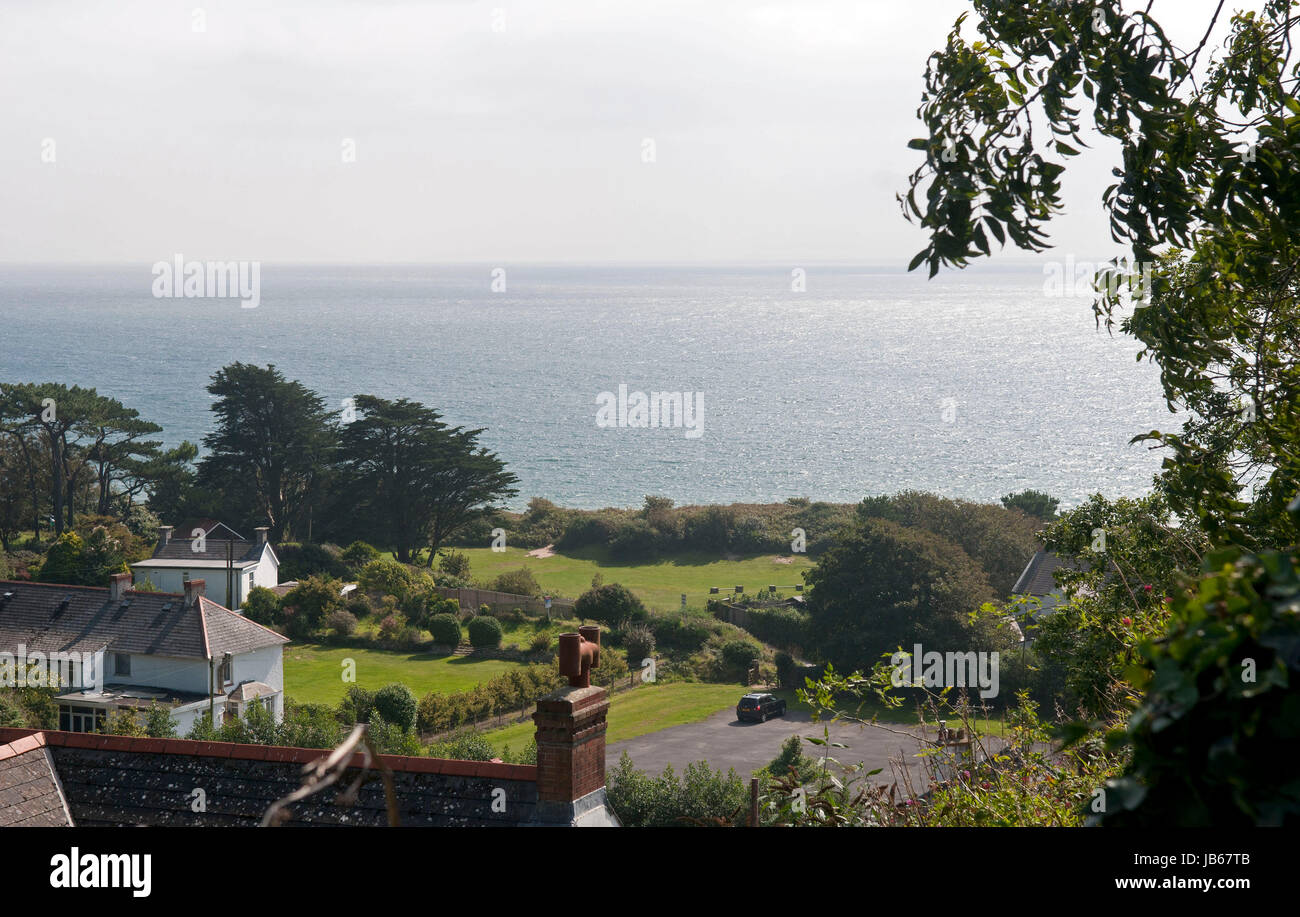 Il Manor House sulla Penisola di Gower nella Horton, che vanta una vista mozzafiato che si affaccia sul Canale di Bristol. Il £785 000 staccato di quattro-letto seasi Foto Stock