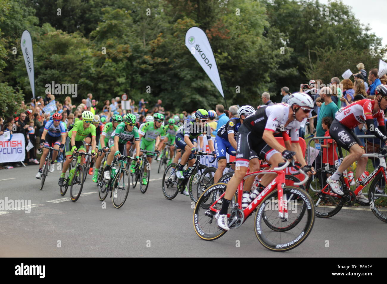 Immagini straordinarie di ciclisti professionisti che partecipano al Bristol tappa del tour della Gran Bretagna, 2016 Foto Stock