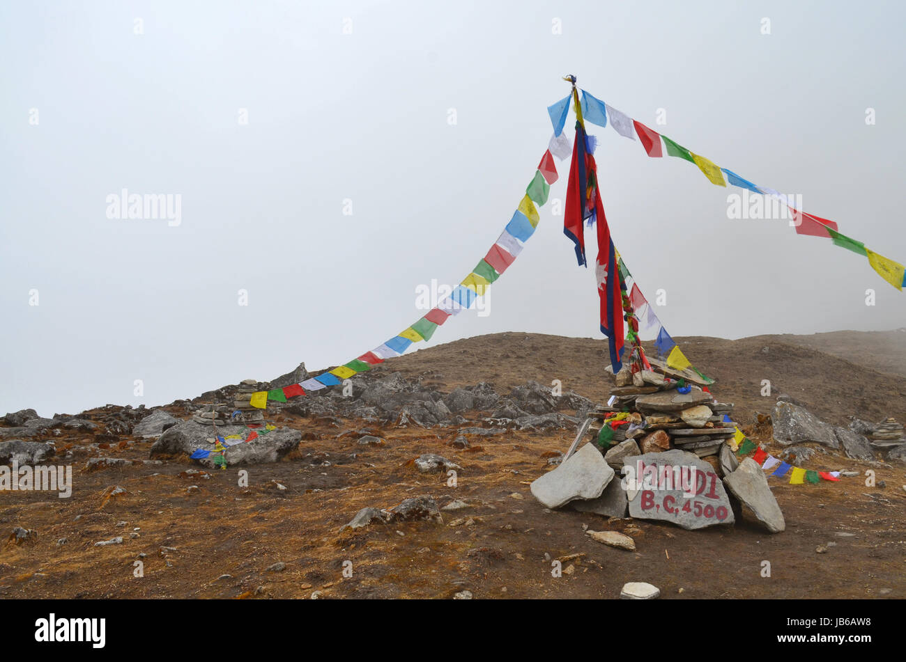 La Bandiera Buddista Tibetana Di Preghiera Comprende I Colori Rossi Verdi Gialli Blu E Bianchi Nel Sikkim India Image94693251