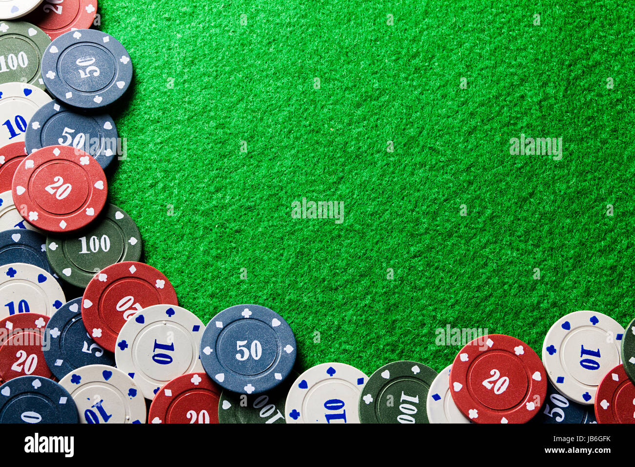 Abbondanza Chip Casino gioco di Casino Gamble Gambling nessuno Close-Up Foto Stock