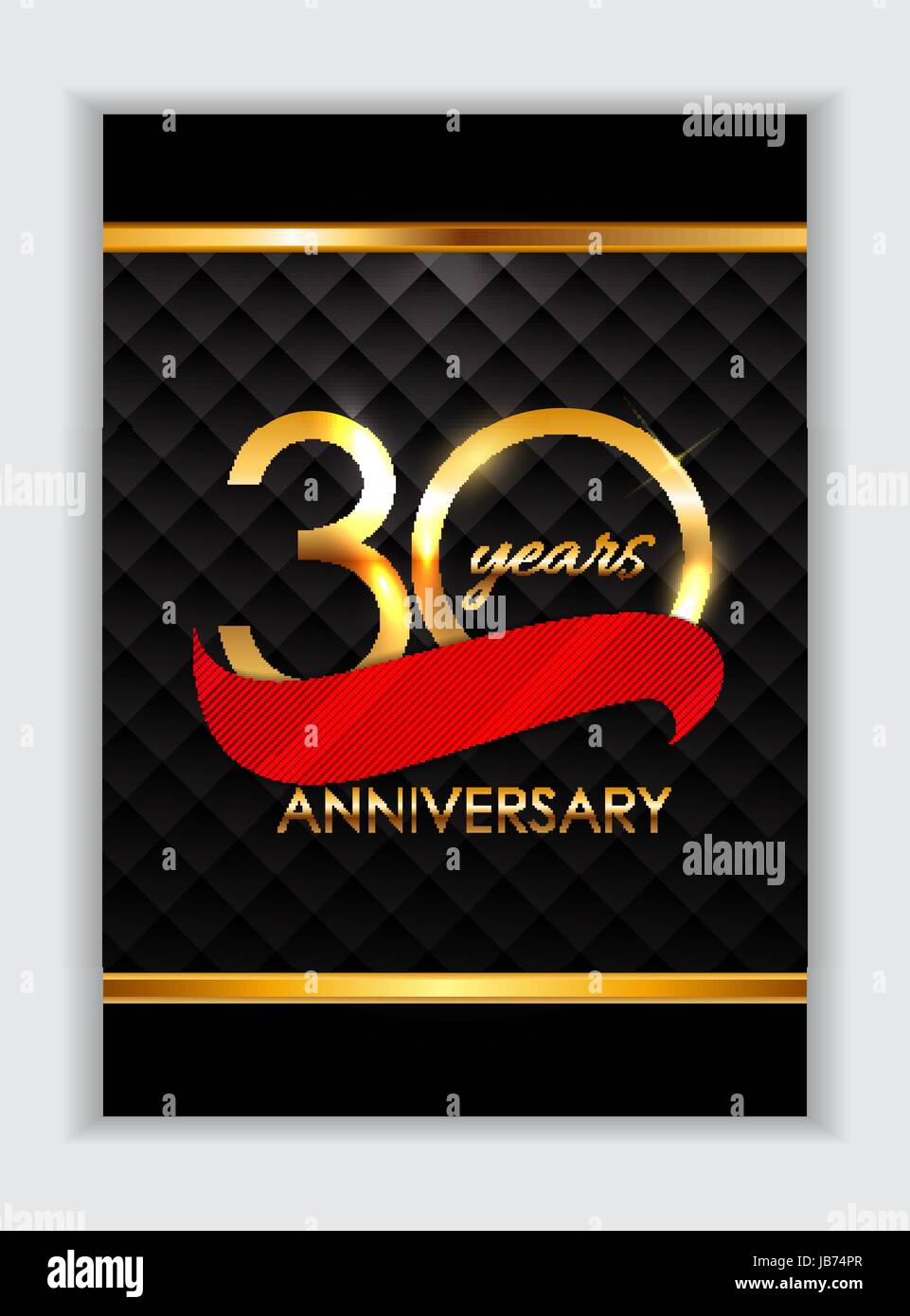 Modello 30 anni di anniversario Congratulazioni illustrazione vettoriale EPS10 Illustrazione Vettoriale