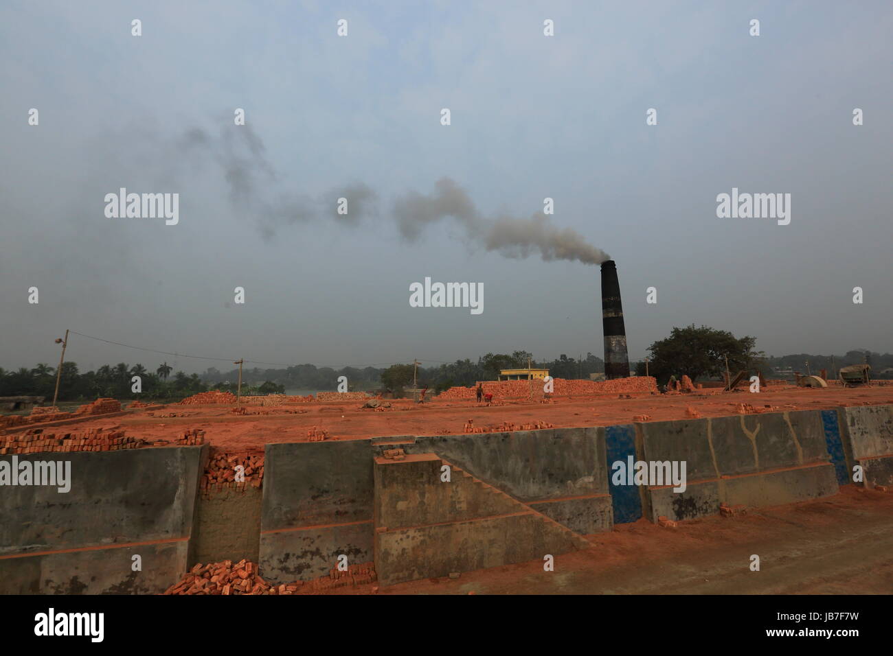 Una mattonaia in Khulna, Bangladesh Foto Stock