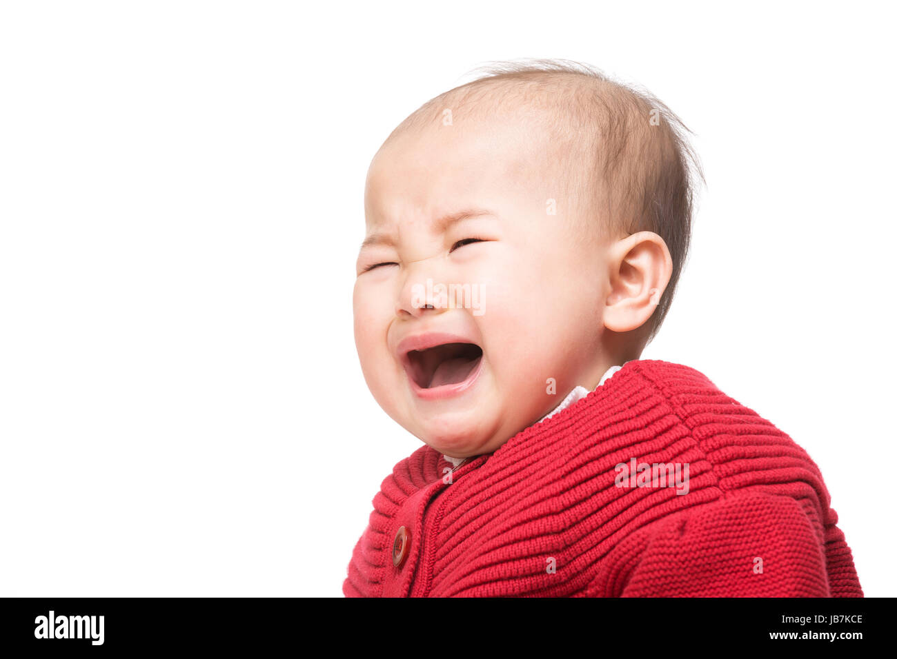 Asian bambina piangere Foto Stock