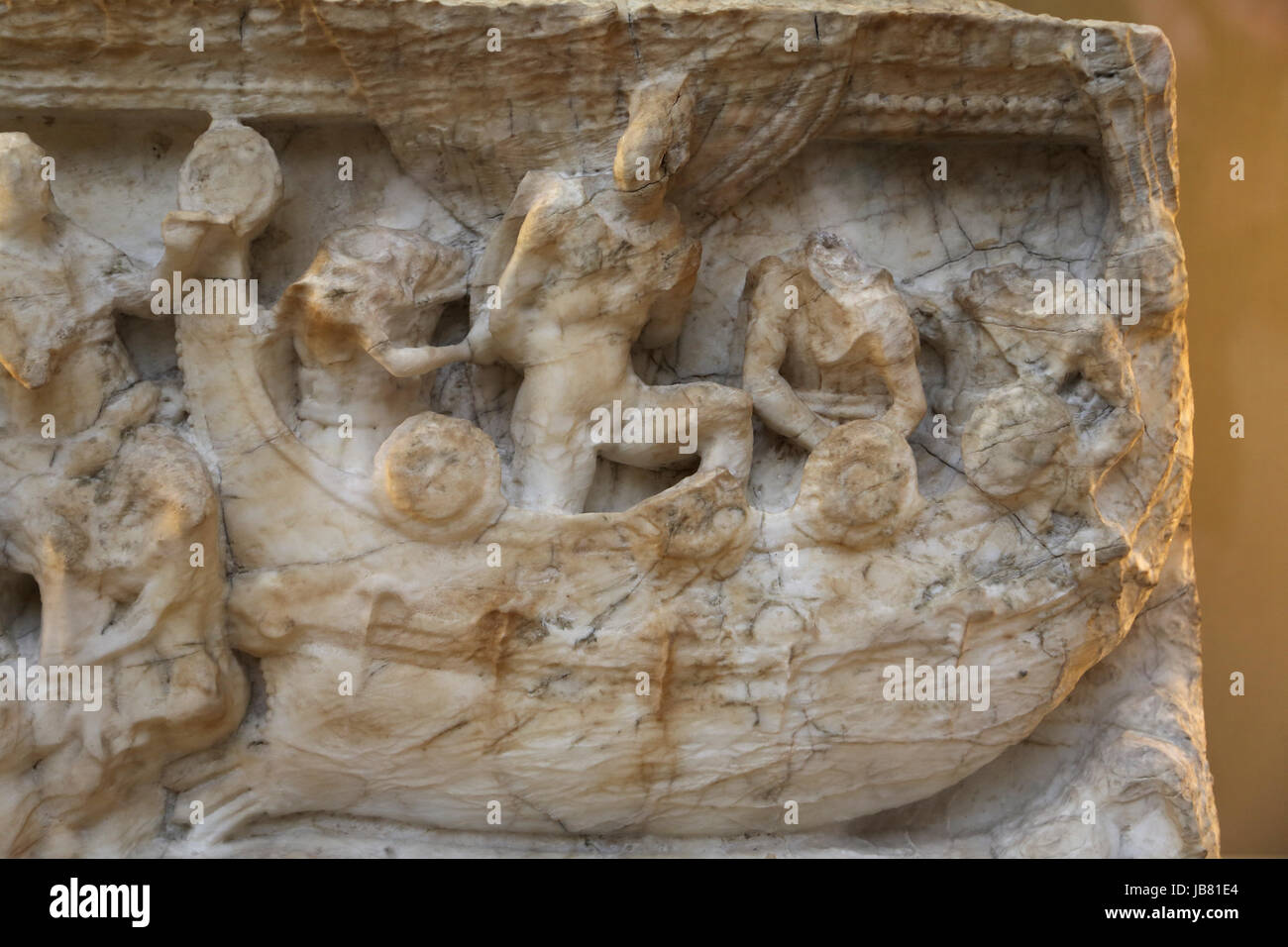 Ulisse e delle sirene. Sollievo. La mitologia classica.British Museum. Londra. Regno Unito. Foto Stock