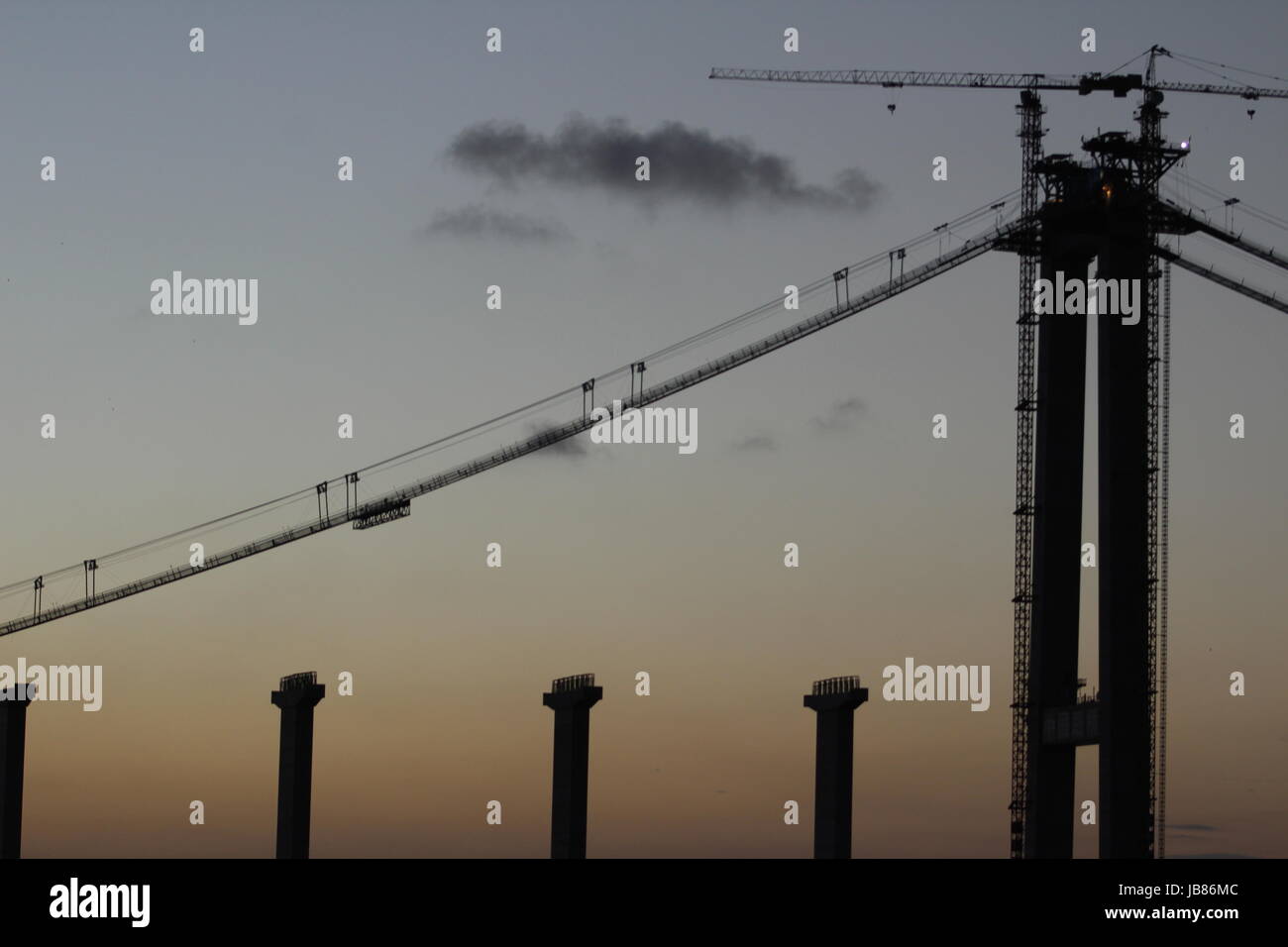 Tramonto del Mozambico in Katembe,construçao de ponte maputo katembe,porto de Maputo. Foto Stock