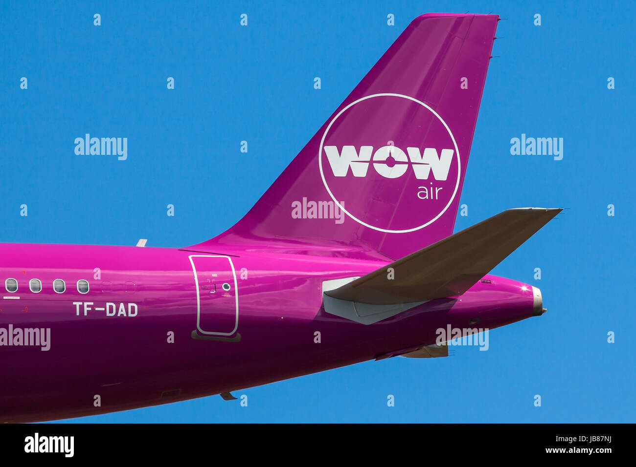 WOW Air Logo Foto Stock