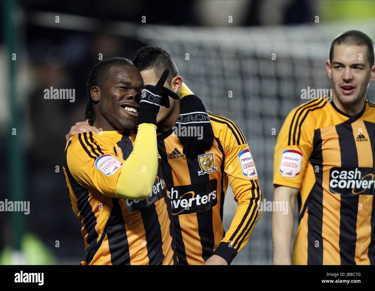 AARON MCLEAN & CAMERON STEWART HULL CITY V MILLWALL KC Stadium Hull Inghilterra 17 Dicembre 2011 Foto Stock