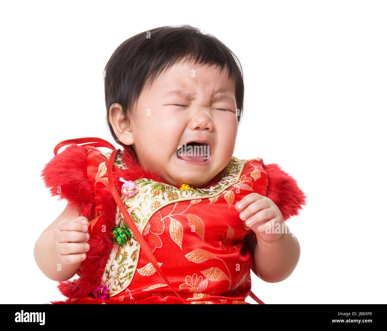 Cinese ragazza bambino piangere Foto Stock